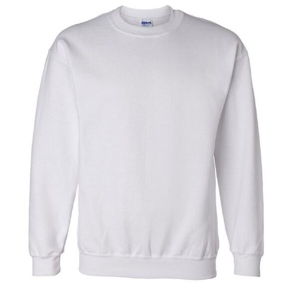 Gildan DryBlend Adult Set-In Crew Neck Sweatshirt (13 Colours) / White - Picture 1 of 4